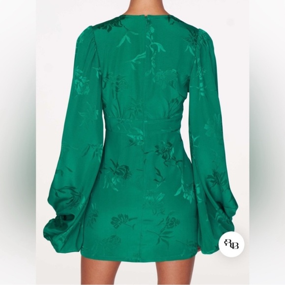 Rat & Boa Isabella Green Long Sleeve Dress - Picture 2 of 6